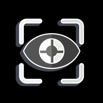 Icon Eye Tracking. related to 3D Visualization symbol. glossy style. simple design editable. simple illustration vector