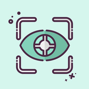 Icon Eye Tracking. related to 3D Visualization symbol. MBE style. simple design editable. simple illustration vector