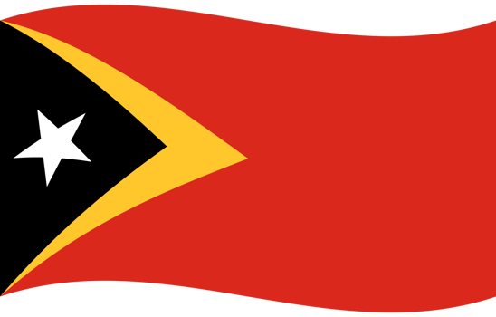 East Timor flag wave. East Timor flag. Flag of East Timor png