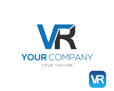 Abstract VR Letters Logo Symbol Design Monogram Vector. vector