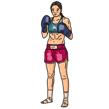 illustration of a boxer in action png
