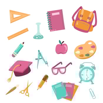 School doodle illustration vector