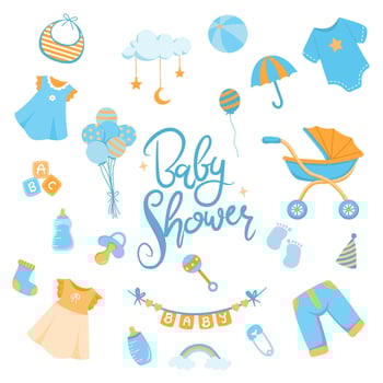 Baby shower clip art vector