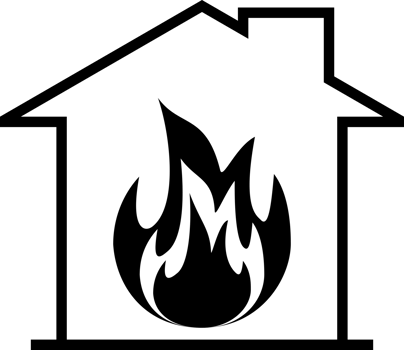 Black house fire png