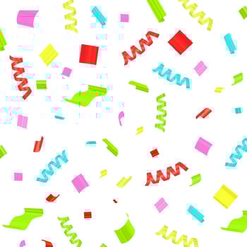 Multicolor confetti celebration design square background vector