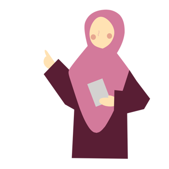 Cute muslim teacher png