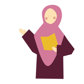 Cute muslim teacher png
