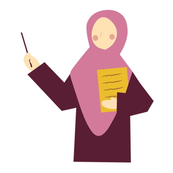 Cute muslim teacher png