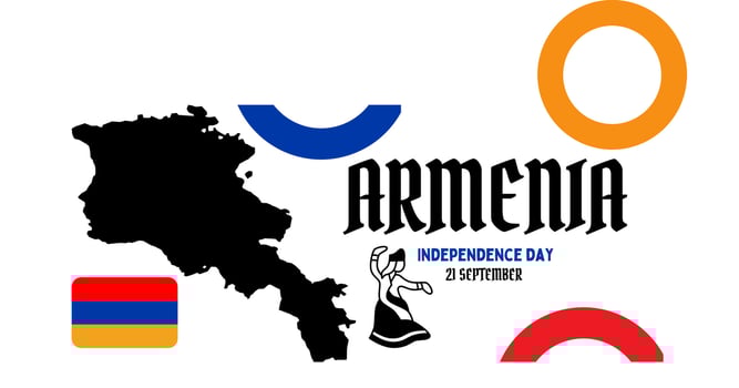 Armenia independence day poster vector illustration