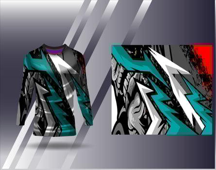 Sports jersey and tshirt template sports design for football racing gaming jersey vector