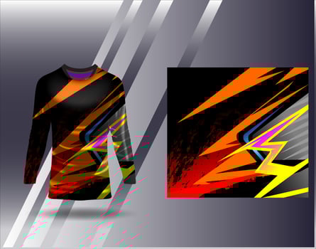 Sports jersey and tshirt template sports design for football racing gaming jersey vector
