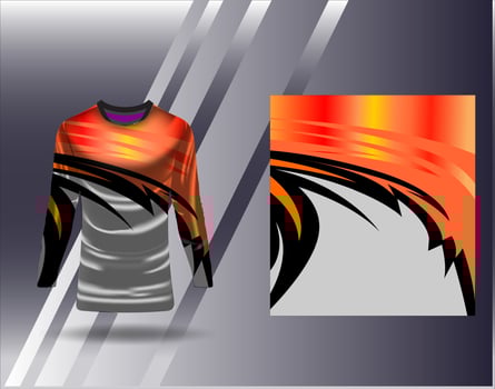 Sports jersey and tshirt template sports design for football racing gaming jersey vector