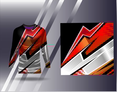 Sports jersey and tshirt template sports design for football racing gaming jersey vector