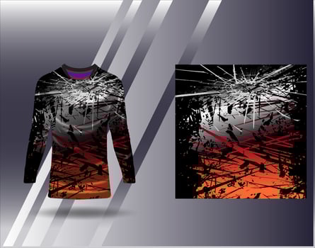 Sports jersey and tshirt template sports design for football racing gaming jersey vector