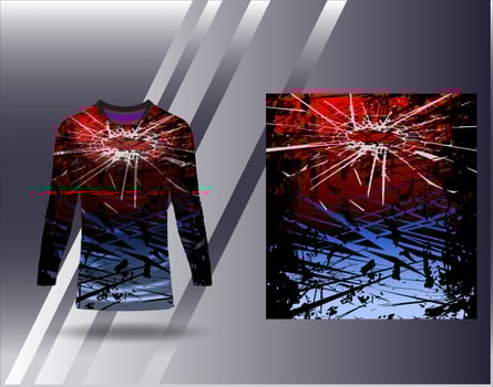 Sports jersey and tshirt template sports design for football racing gaming jersey vector