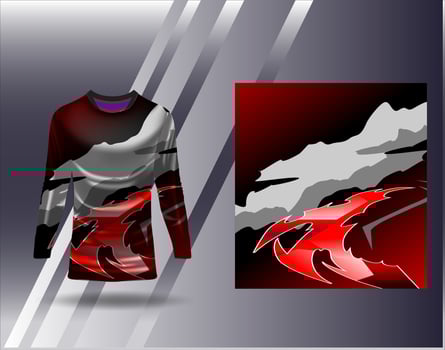 Sports jersey and tshirt template sports design for football racing gaming jersey vector