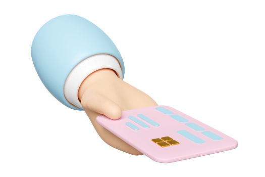 hand using credit card 3d isolated. payment transaction, online shopping, business finance, cashless, online mobile banking concept, 3d render illustration png
