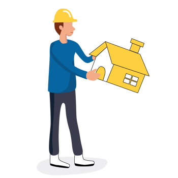 Construction site engineer showing a home project png