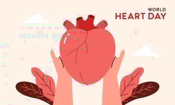 Celebrate Annual Awareness of World Heart Day Vector Illustration