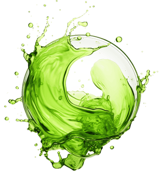 Colorful liquid splashes - Ai Generated - Generative AI png