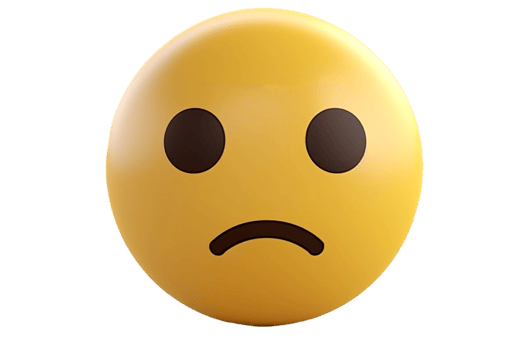 3d sad face emoticon png