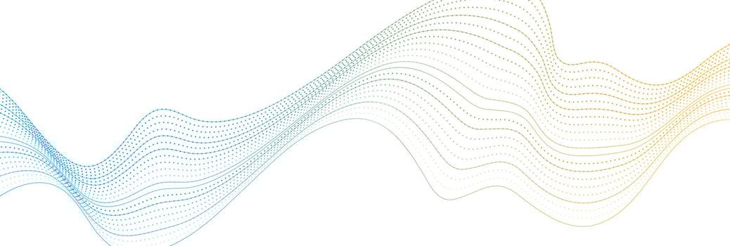 Sci-fi abstract background with dotted curved wavy lines vector