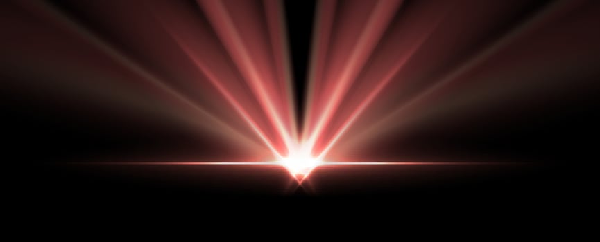 Red shiny glowing rays abstract background vector