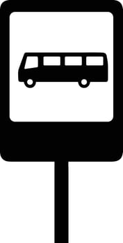 Bus transportation symbol icon vector image. Illustration of the silhouette bus transport public travel design image. EPS 10