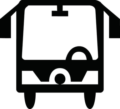Bus transportation symbol icon vector image. Illustration of the silhouette bus transport public travel design image. EPS 10
