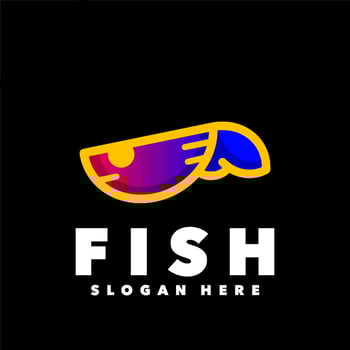 Fish line colorful vector