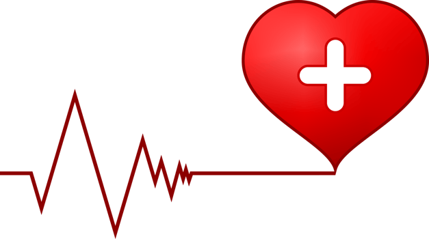 line heartbeat cardiograph with heart medical cross concept heart disease png