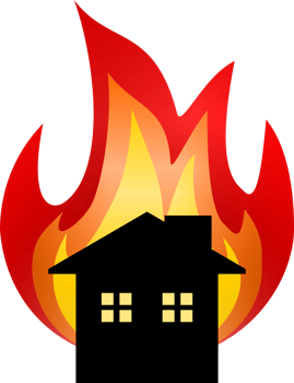 house fire flame burning icon png