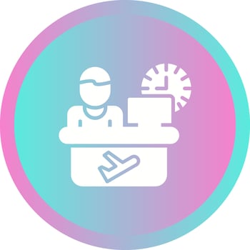 Airline Desk Vector Icon