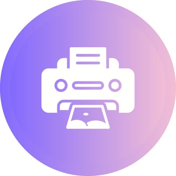 Photo Printer Vector Icon