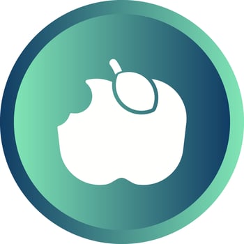 Apple Eaten Vector Icon