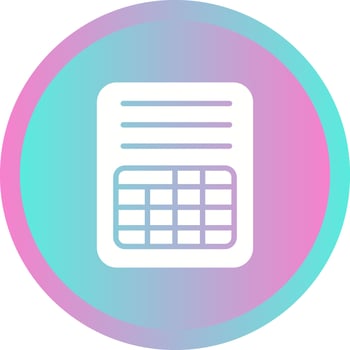 Spreadsheet Vector Icon