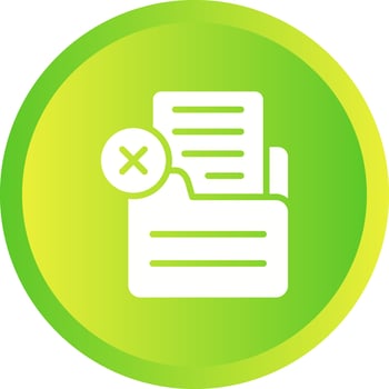 Document Rejected Vector Icon