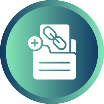 Document Insert Link Vector Icon
