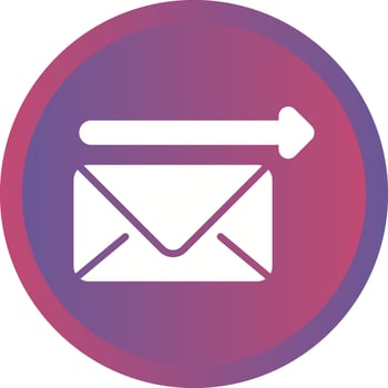 Envelope with arrow Vector Icon