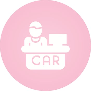 Car Rental Counter Vector Icon