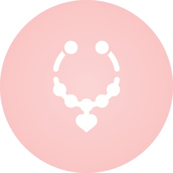 Heart Shaped Necklace Vector Icon