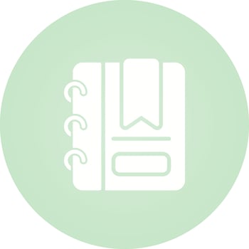 Writing pad with bookmark Vector Icon