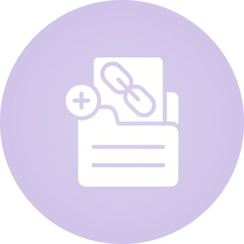 Document Insert Link Vector Icon
