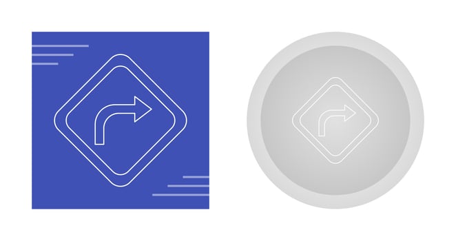 Right Turn Vector Icon