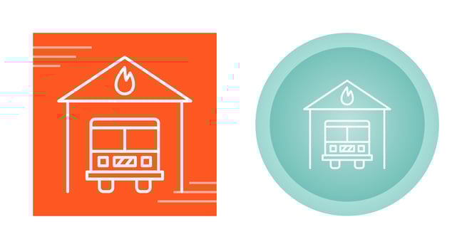 Fire Station Vector Icon