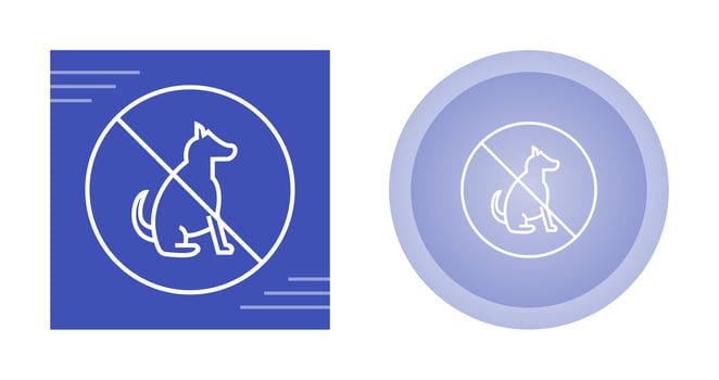 No Pet SIgn Vector Icon