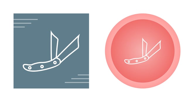 Ranger Pocket Knife Vector Icon