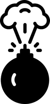 solid icon for bombing vector