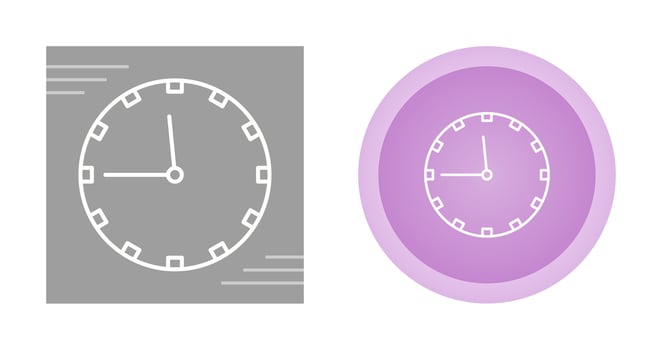 Wall Clock Vector Icon