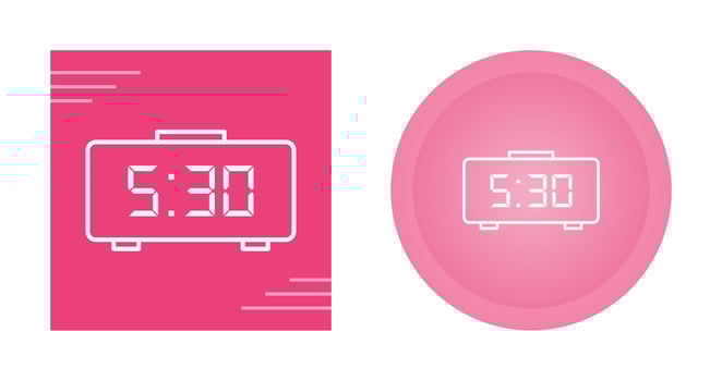Digital Clock Vector Icon